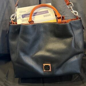 Dooney and Bourke bag. Black pebble grain leather